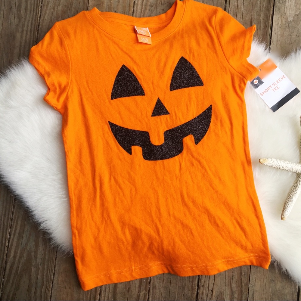 TARGET Jack O’Lantern Glittery Halloween Graphic Tee 6X